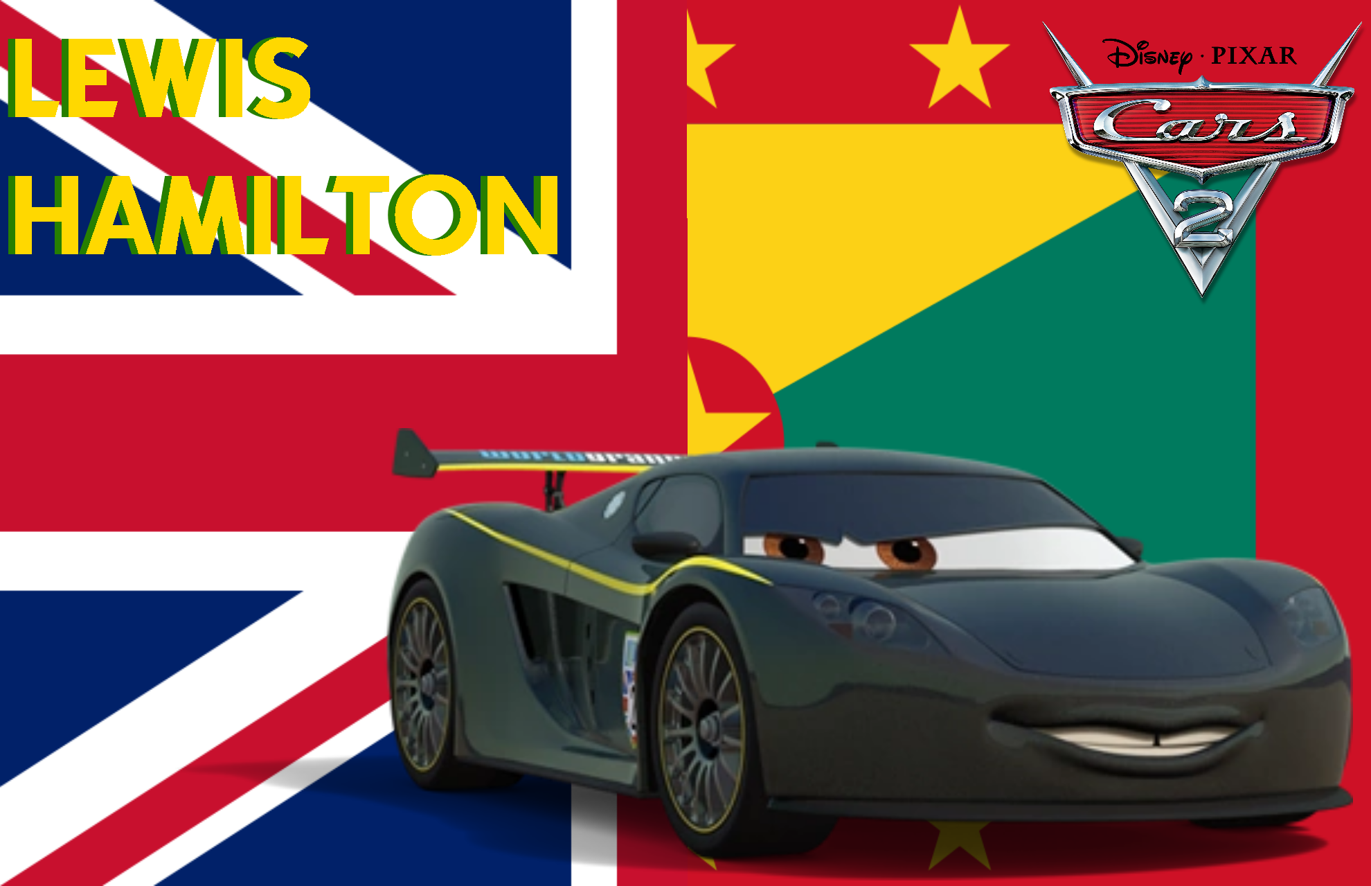 Cars 2 - WGP Lewis Hamilton Wallpaper by MarkHarrierT99 on DeviantArt