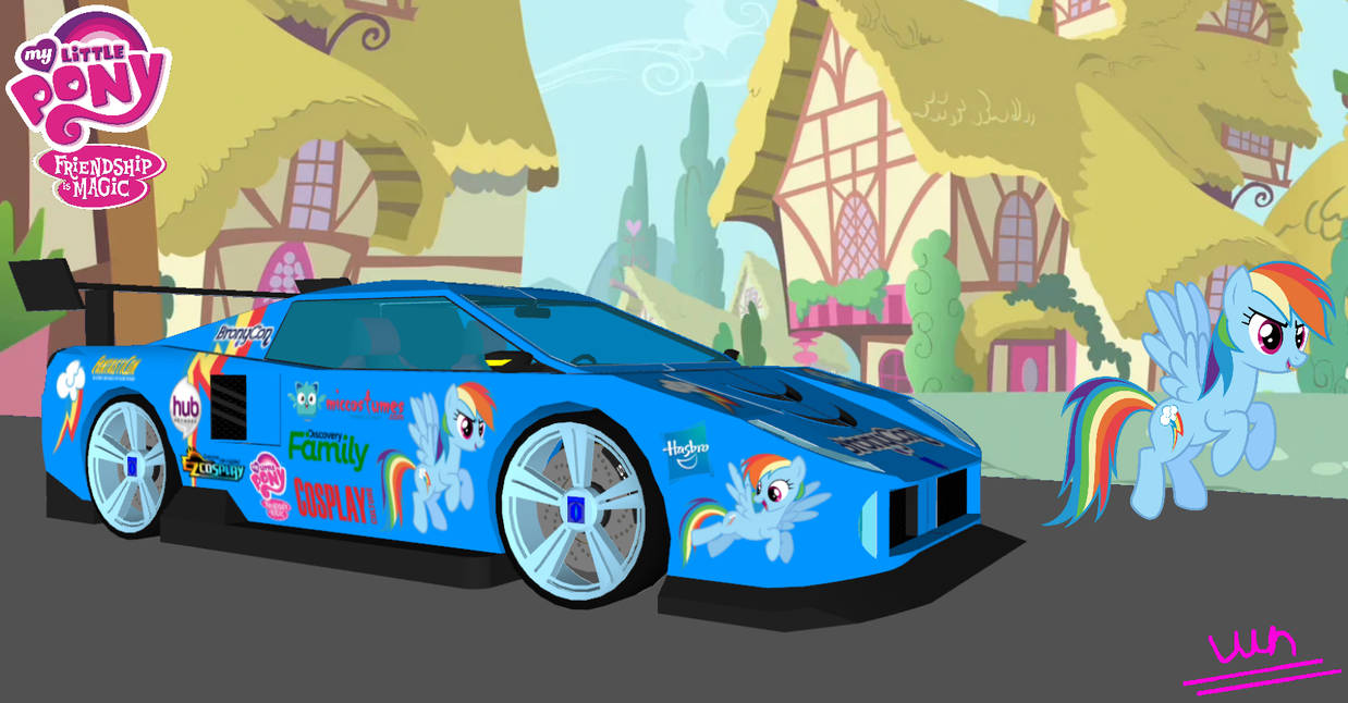 MLP FIM Rainbow Dash Car Wallpaper by MarkHarrierT99 on DeviantArt