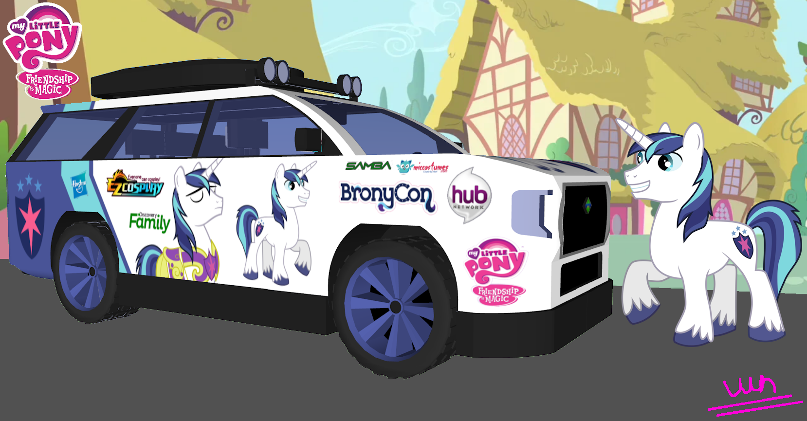 MLP FIM Shining Armor Car Wallpaper by MH-MationsAndArts on DeviantArt