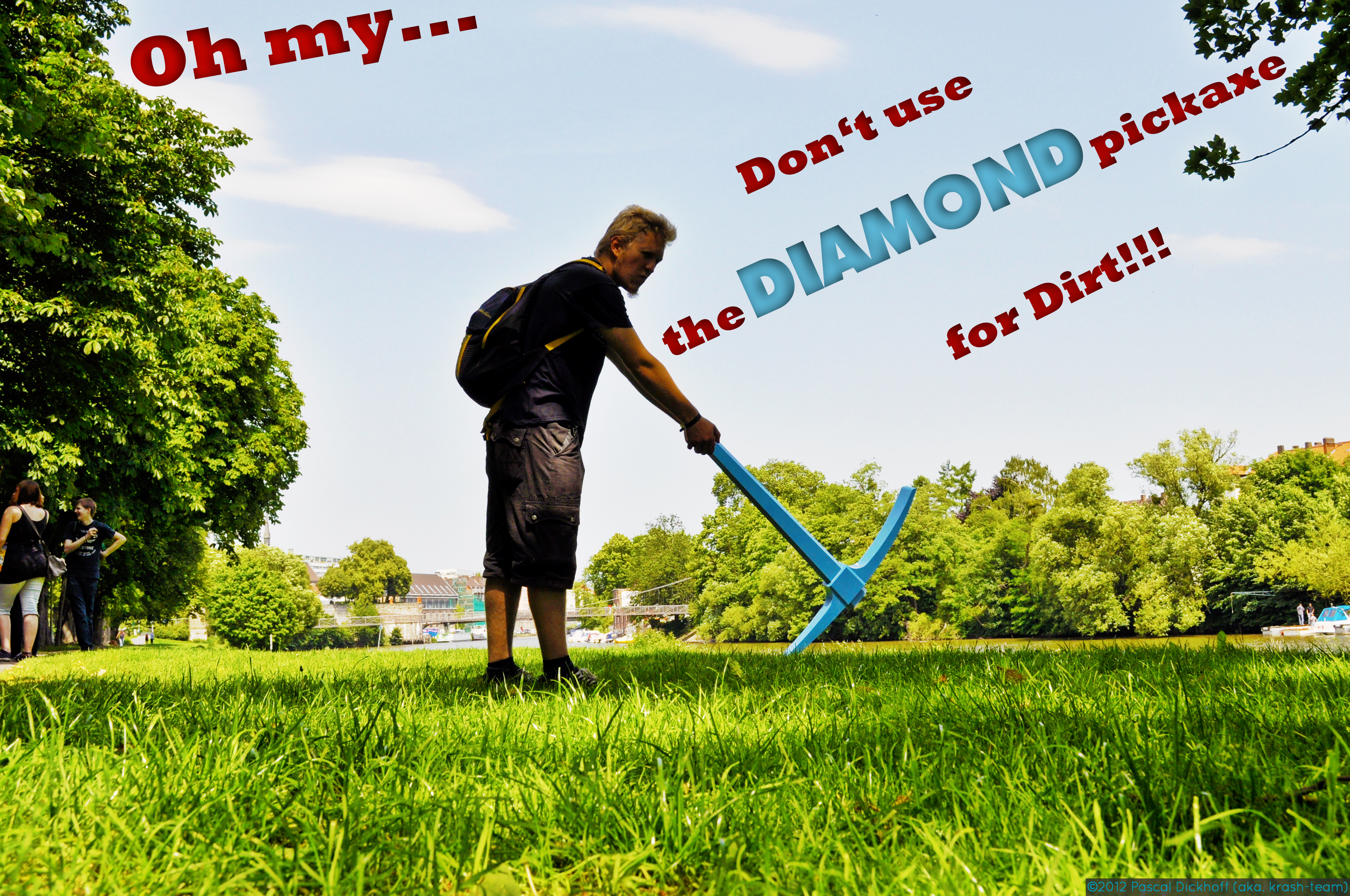 real life diamond pickaxe