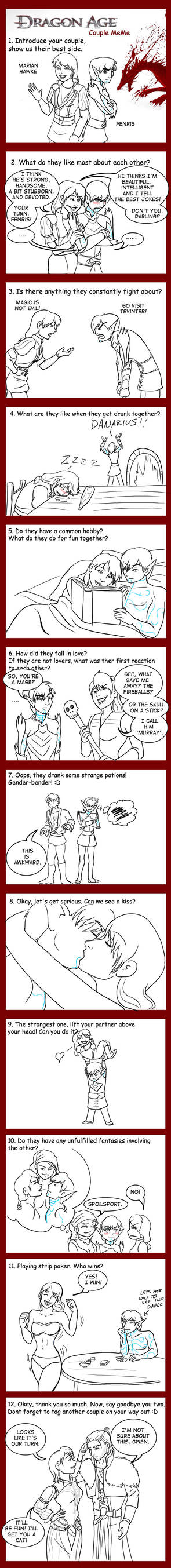 Couple meme: Marian x Fenris by bukittyan