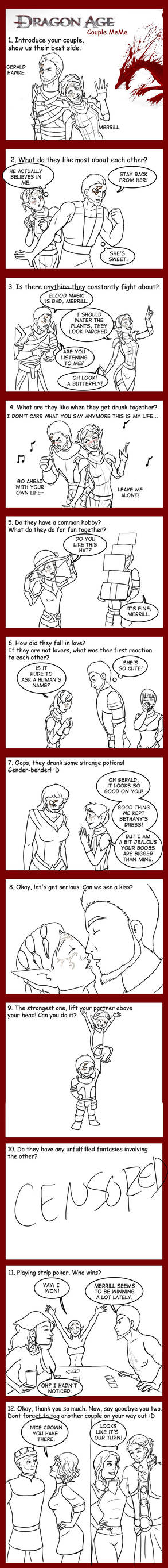 Couple meme: GeraldxMerrill by bukittyan