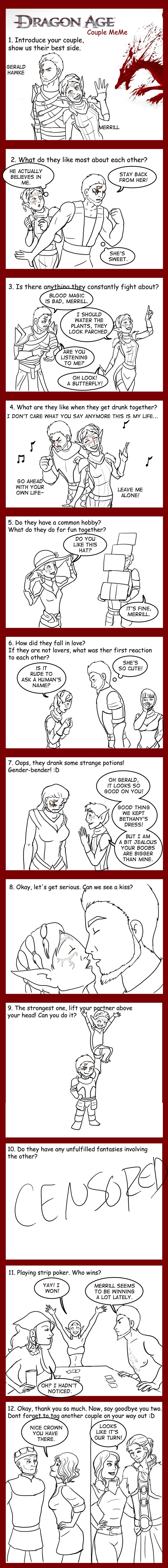 Couple meme: GeraldxMerrill by bukittyan