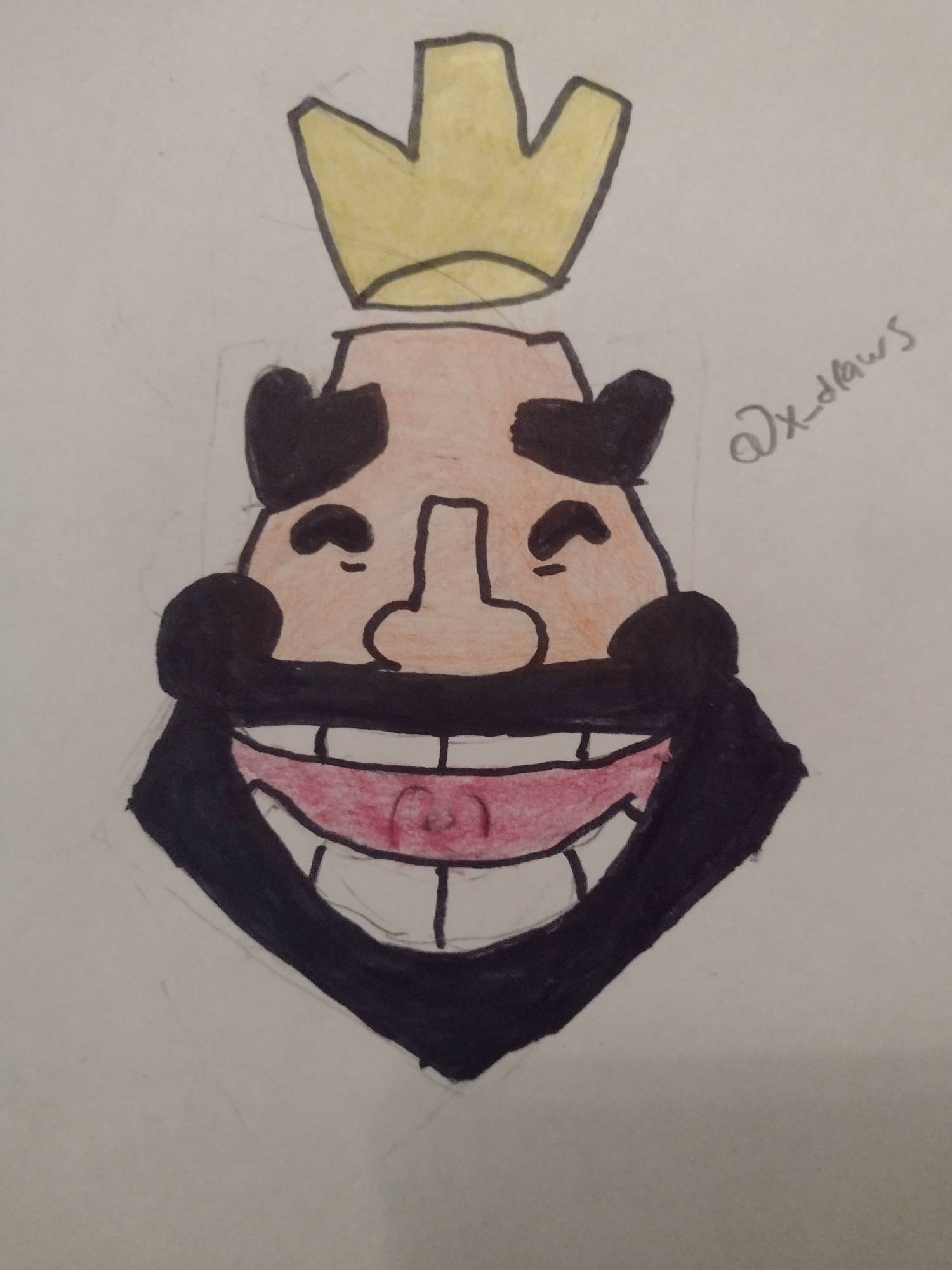 heheheha (Clash Royale King Laugh) by handysayshello on DeviantArt