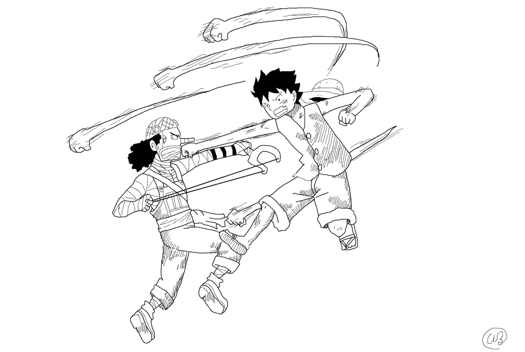Luffy vs Usopp by Vectony on DeviantArt