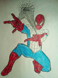 Red WHITE and Blue Spider man 