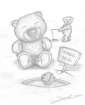 Baby polar bear gives free hug