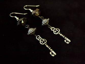 Victorian Key Earrings by TheJugulateJeweler