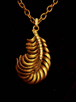 Bronze Feather Necklace