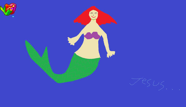 Mermaid Badge Drawing