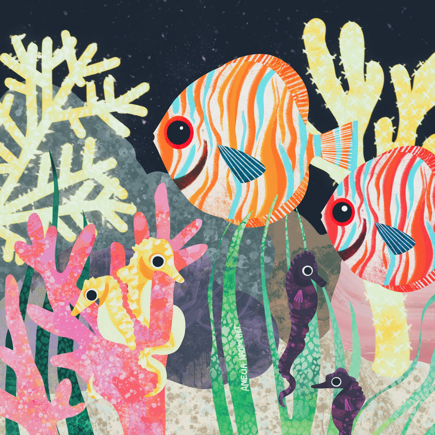 Fictional Fish Fictional Discus Fish -Amelia Naomi Art by AmeliaNaomiArtDA on DeviantArt