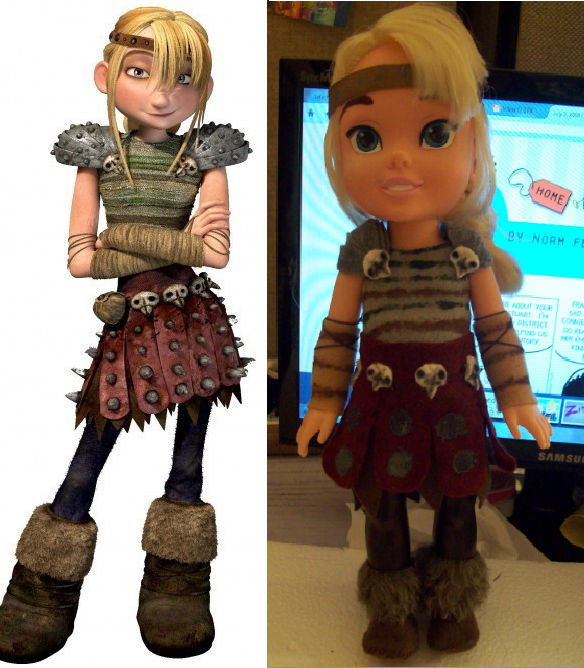 Astrid toddler doll comparison by BonniePride on DeviantArt