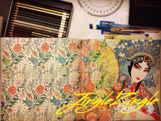 Peking Opera + Secret Garden Coloring Book