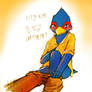 Falco undressing himself