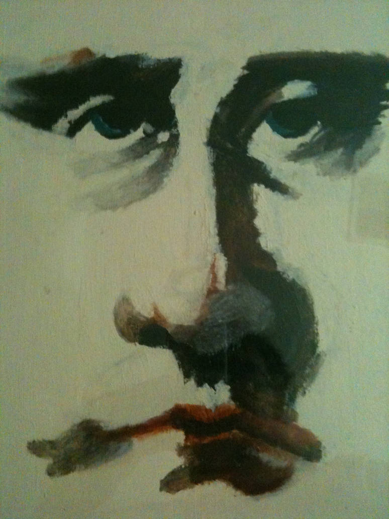 Face (Acrylic painting) by GutterWizzard on DeviantArt