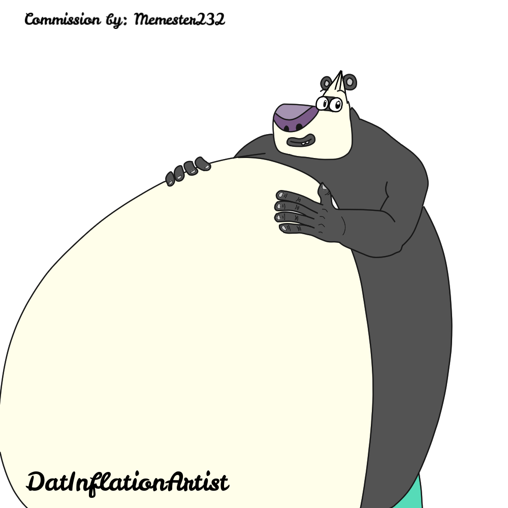 Red Panda Inflation Thunder Panda Inflated Simple Color by DatInflationArtist on DeviantArt