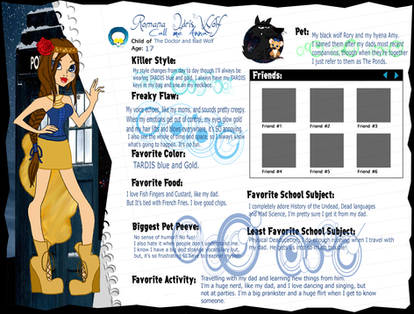 Monster High OC Character Sheet