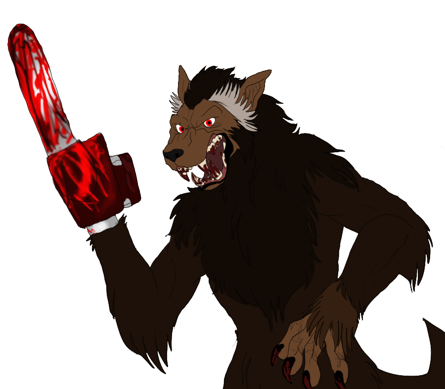 Werewolf with a Chainsaw Arm