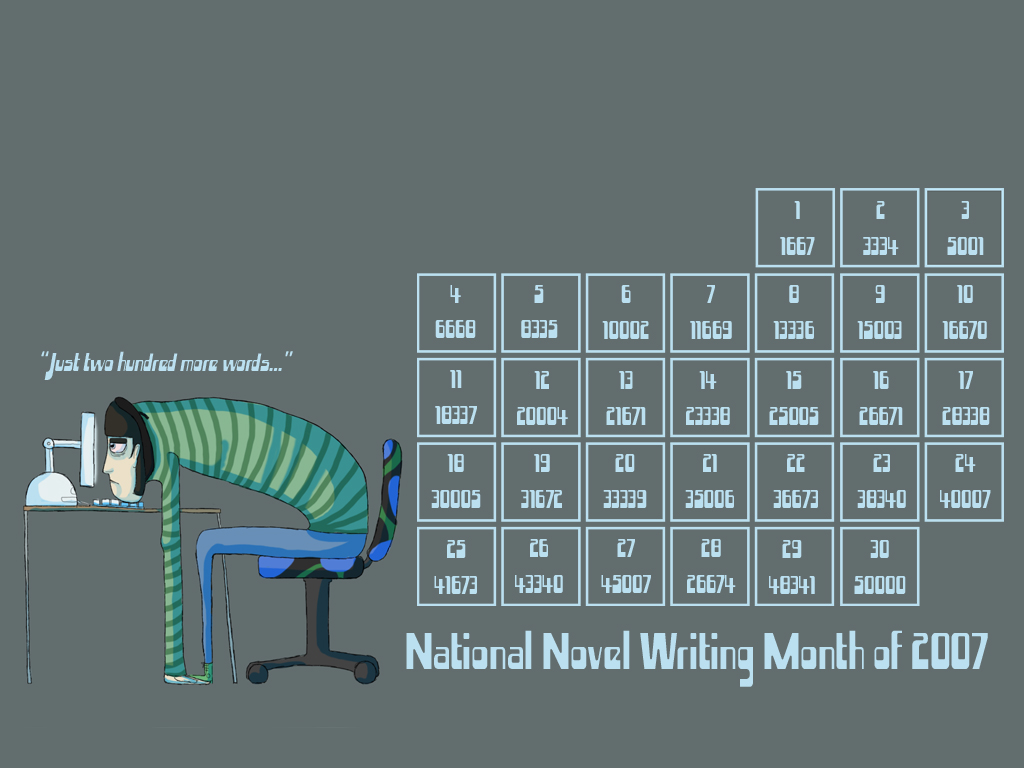 NaNoWriMo Wallpaper '07