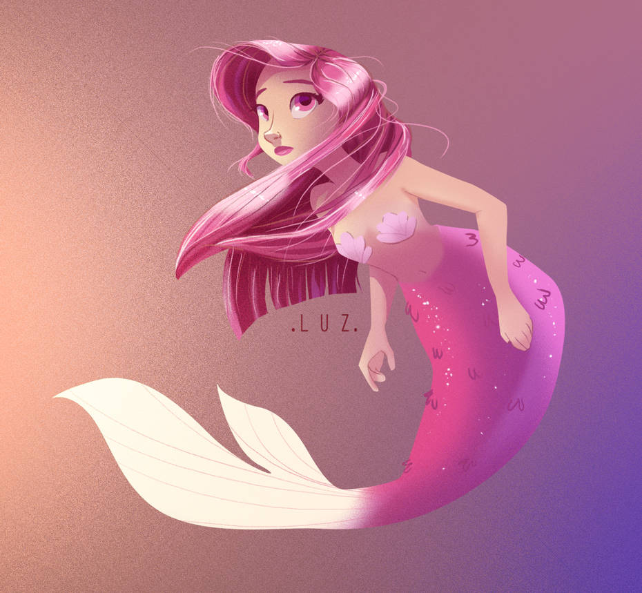 Pink Reverse Mermaid Pink mermaid by Luzz015 on DeviantArt