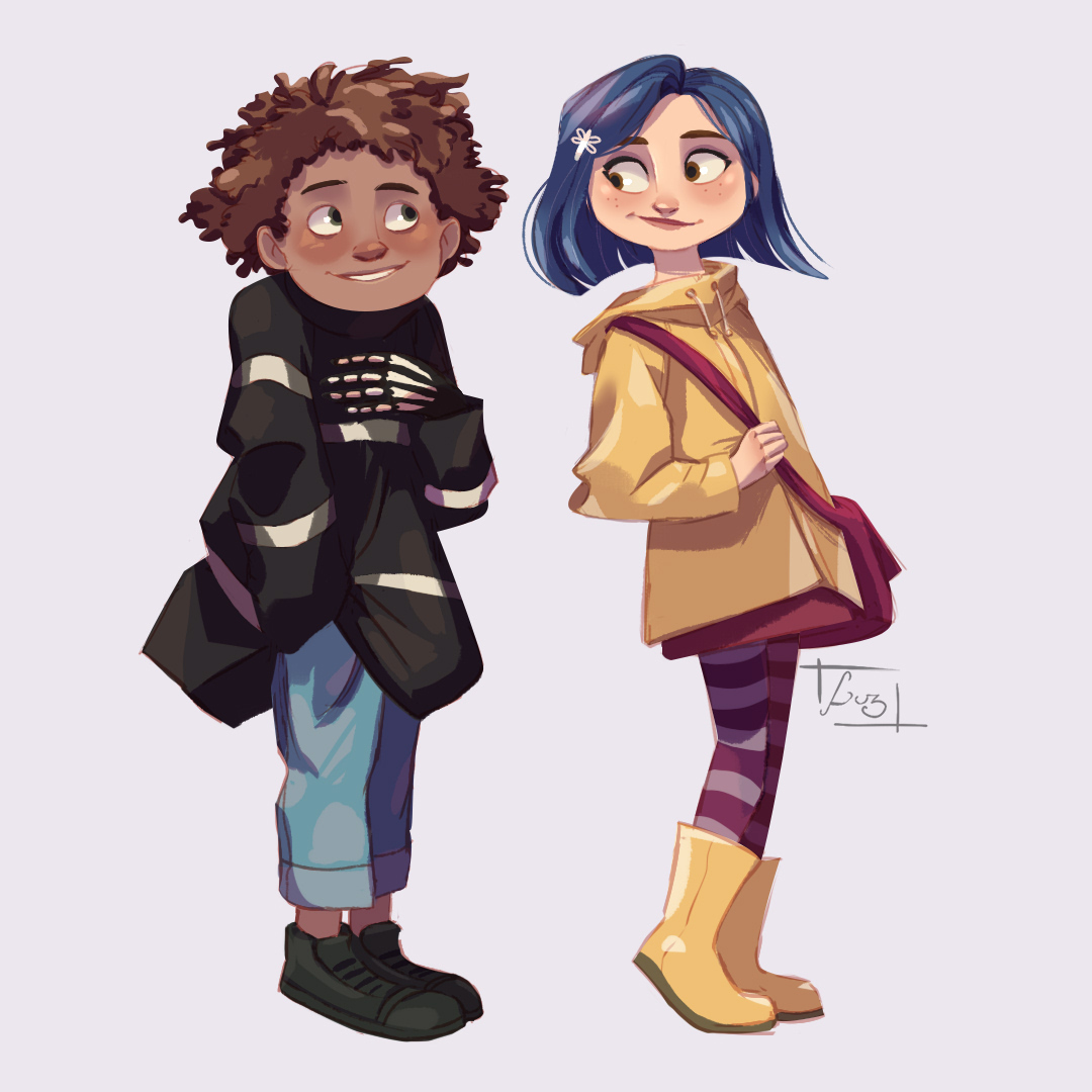 Coraline and Wybie by Luzz015 on DeviantArt