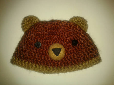 Teddy bear baby hat