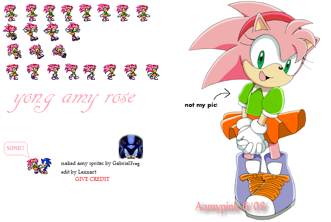 Sonic BOOM Sprites: Amy Rose by BlackSista100 on DeviantArt