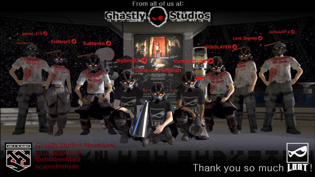 Ghastly Studios Thanks LOOT