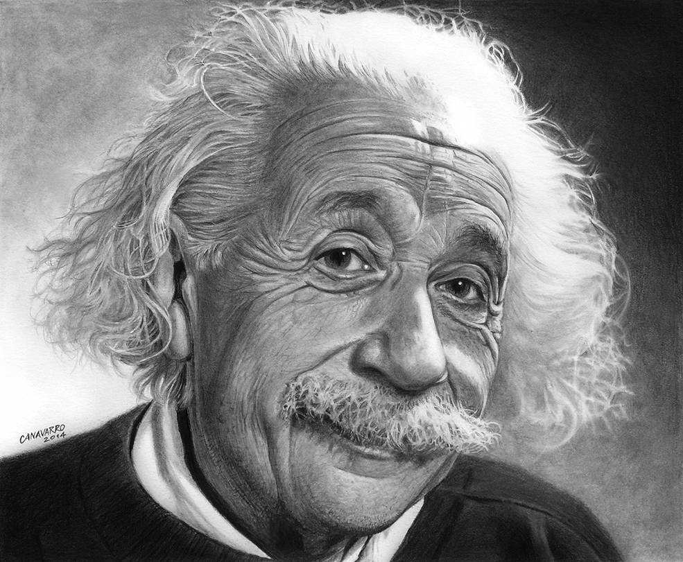 Самого великого человека. Портрет Эйнштейн Эйнштейн карандашом.