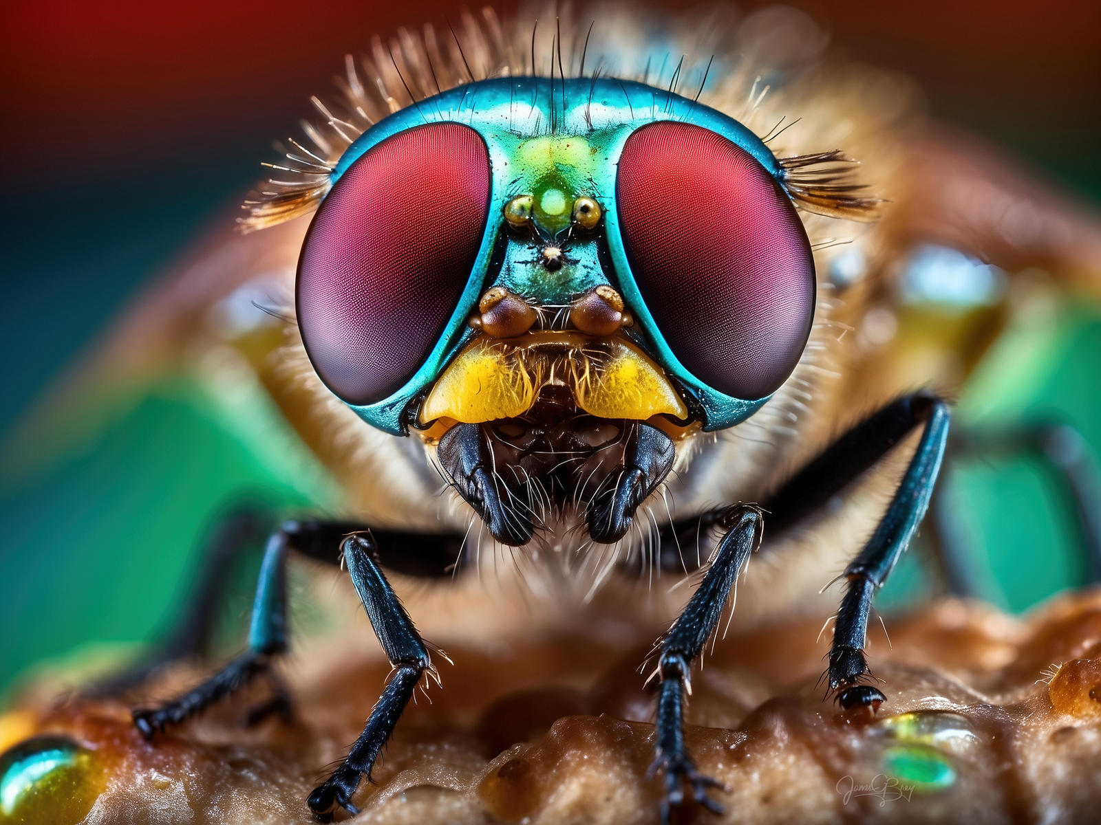 Super Fly macro colorful insect portrait by JamesBrey on DeviantArt