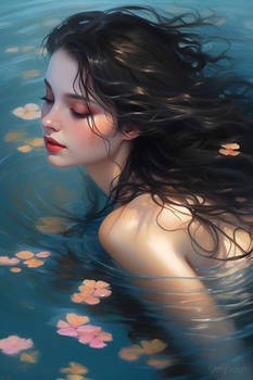 Young woman swimming