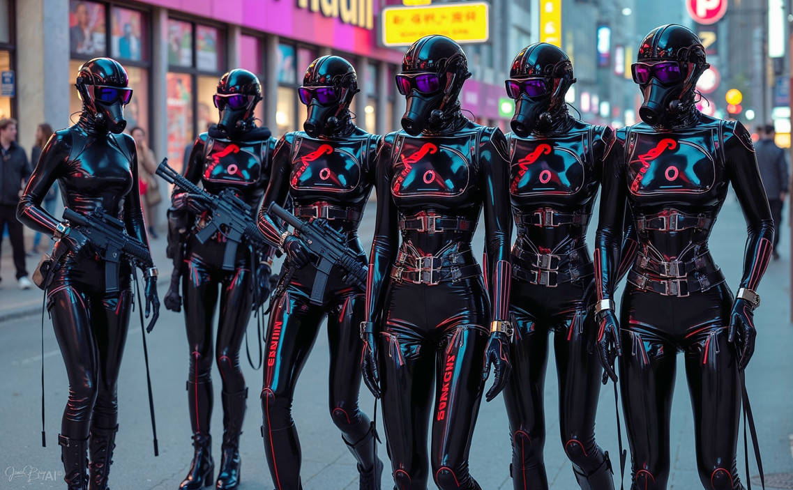 black latex riot squad cleaning-up these streets by JamesBrey on DeviantArt