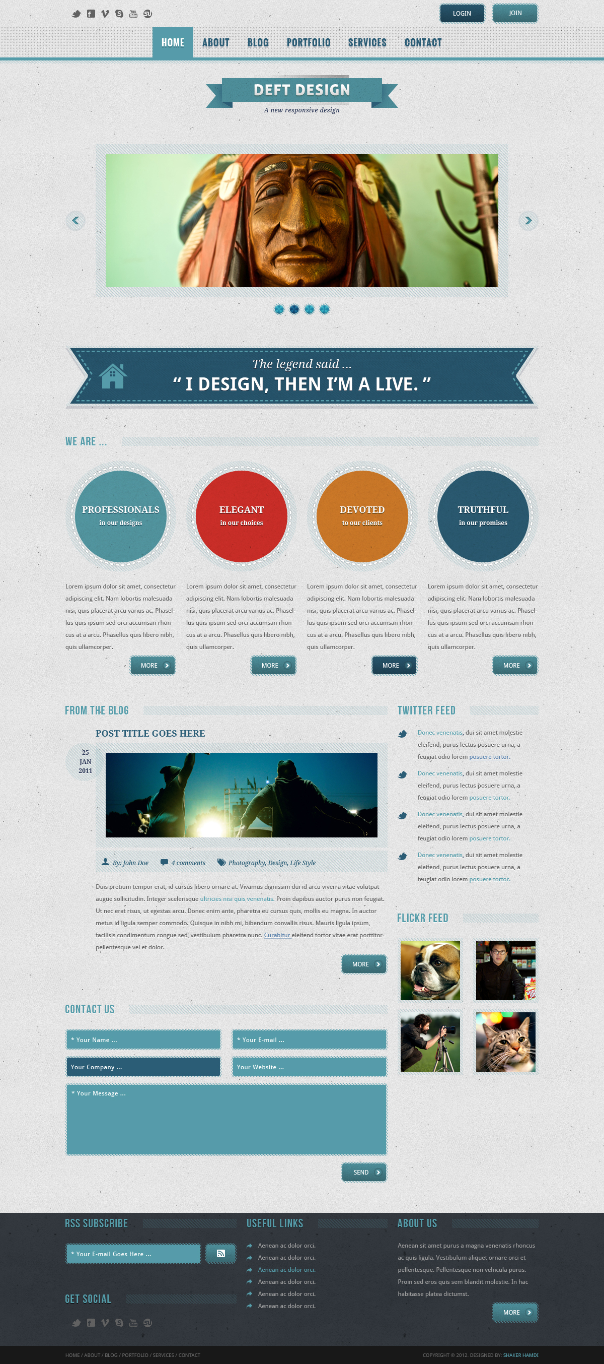 Deft Design - PSD Template