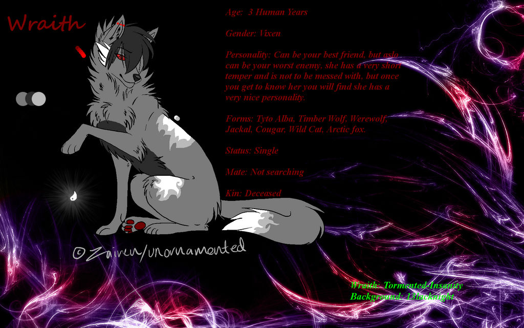 .:WraithOfficialReference:. 2012 by Tormented-Insanity on DeviantArt