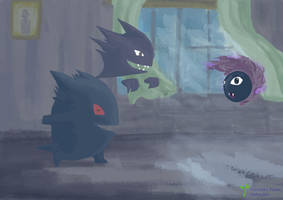 Pokemon : Gastly and friend