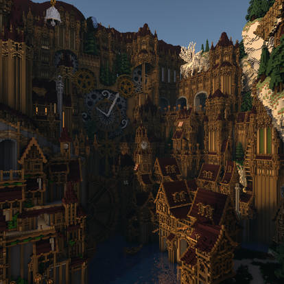 Minecraft Steampunk City 80% completed