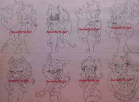 Sonic Fan Characters Sheet *Not Colored*