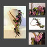 Violet floral leather branch n