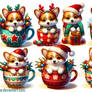 Christmas Corgi Tea Cup