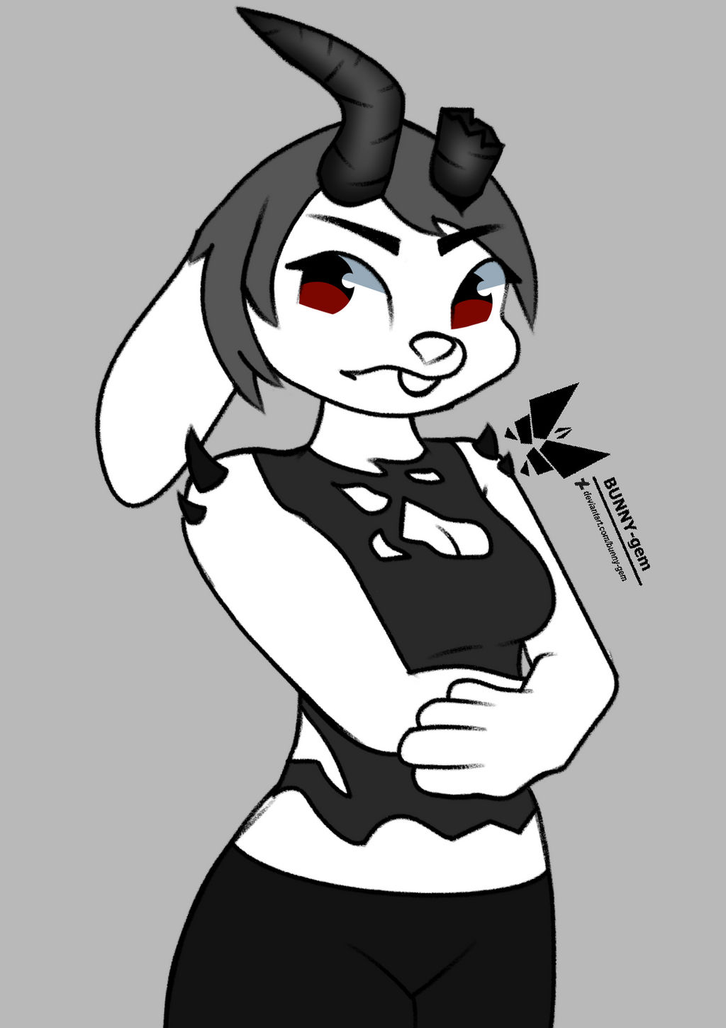 Demon Rabbit Anthro Bunny Demon by BUNNY-gem on DeviantArt