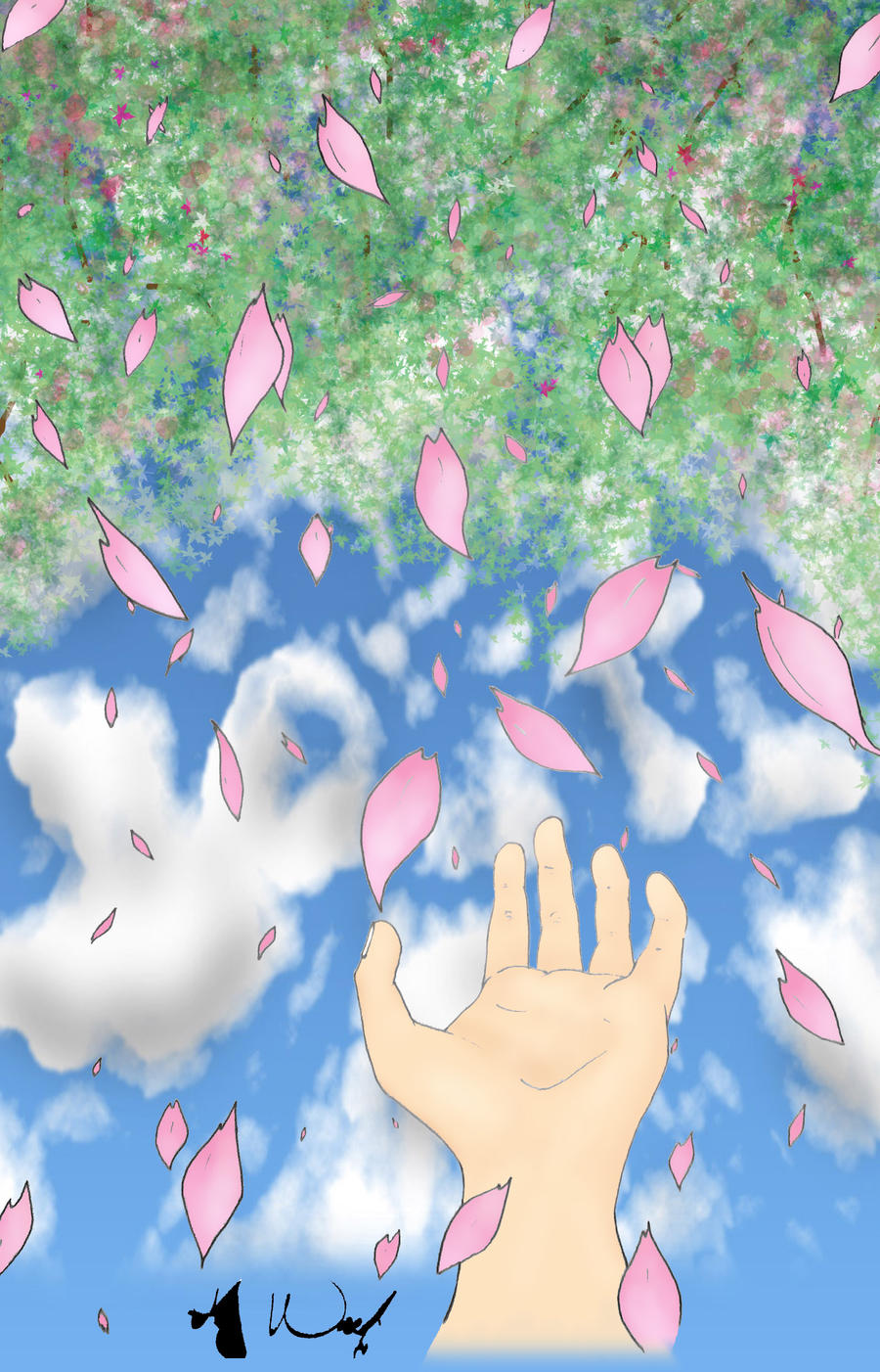 Raining Sakura Clouds