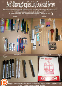 Aeri's Drawing Supply List, Guide, and Review