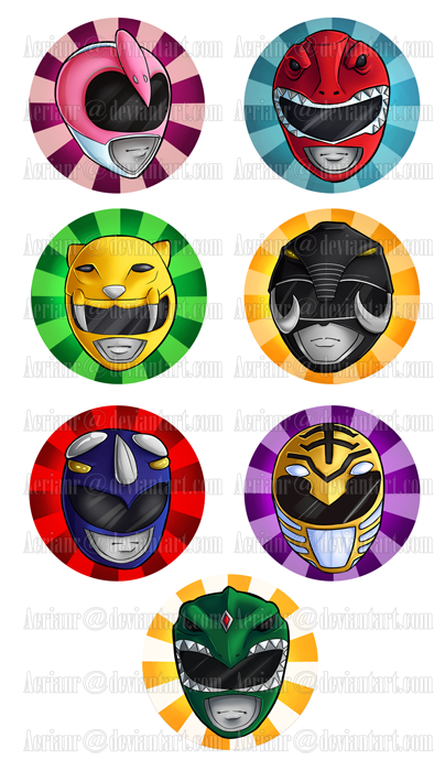 Power Rangers buttons by AerianR on DeviantArt