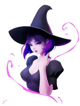 Raven Halloween Pin Up