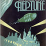 Retro Sci-fi Neptune Travel Poster