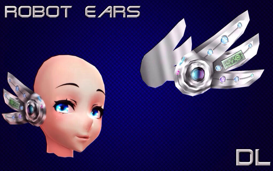 Ears Rrbot MMD Robot ears DL by NiShiGara on DeviantArt