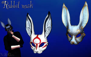 MMD Rabbit mask DL