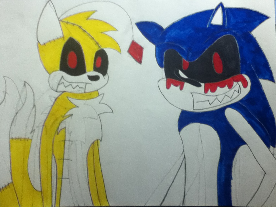 sonic.exe X female tails doll by amberhedgelander on DeviantArt