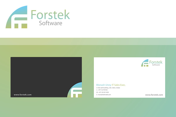 forstek logo and business card