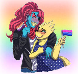 Undyne and Alphys Pride 2021